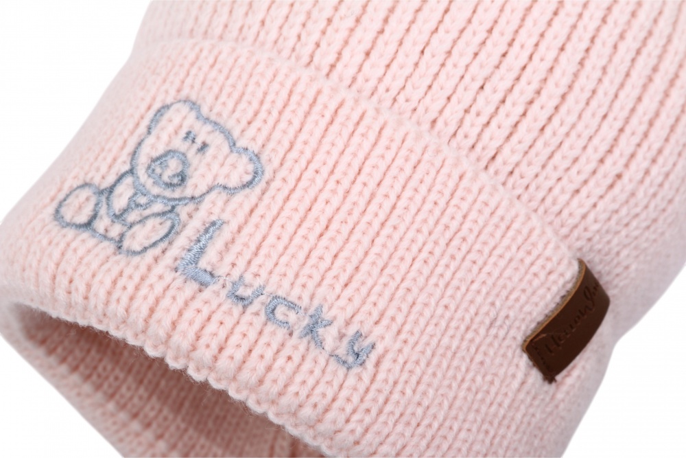 Комплект шапка + шарф HW для дівчаток р.52-54 молочний