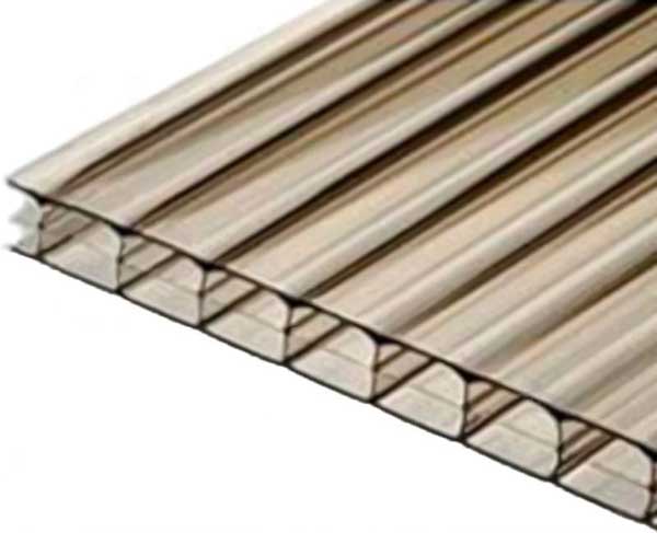 Поликарбонат сотовый Bauglas 1УФ ПК Bauglas ST Longlife 4 мм 2000x1050 мм бронзовый 