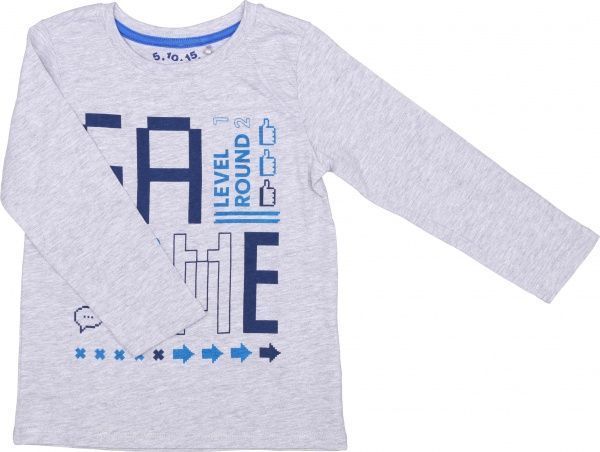 Футболка для мальчиков 5.10.15. 1H3908 р.98 серый меланж 