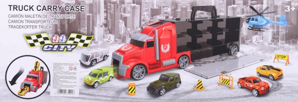 Ігровий набір Shantou місто вантажівка-кейс 42x9x13 см червоний 666-01K
