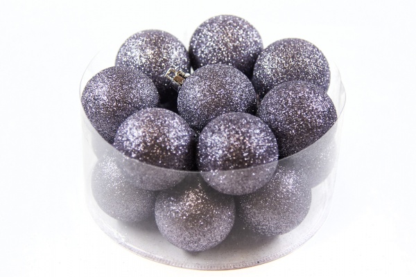 Набор елочных шаров графит d165 мм 9 см 16 шт./уп. 