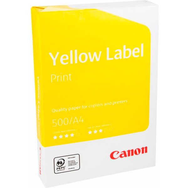 Папір офісний Canon A4 80 г/м А4 Yellow Label Print 500 аркушів 6821B001/5897A022 білий 