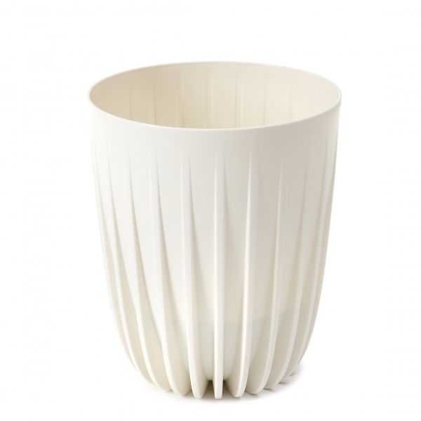 Кашпо пластикове Ламела Міра 250 круглий 7 л сірий (MIRA 250) 