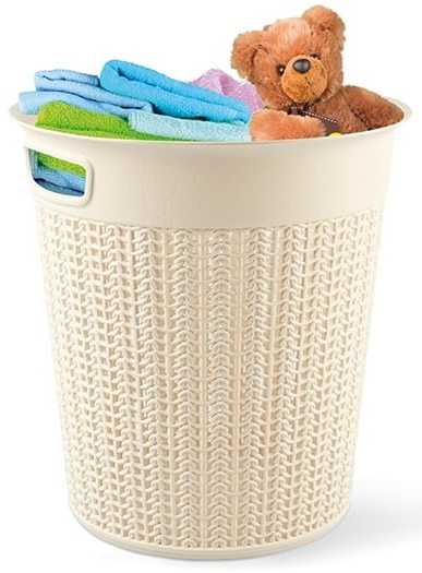 Кошик Ucsan Plastik KNIT кругла 12 л кремовий 