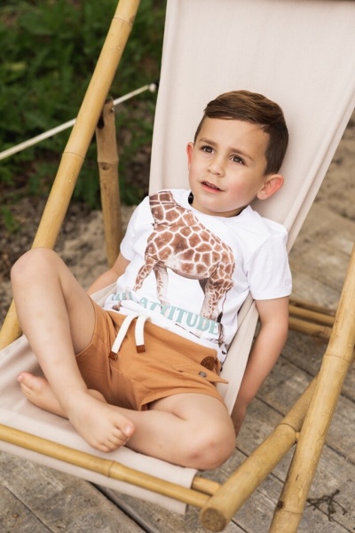 Футболка для хлопчиків Koko Noko р.104 білий із малюнком T46830-37 