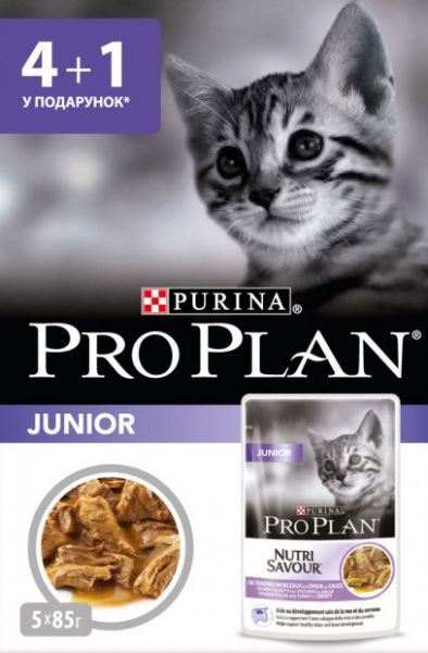 Консерва Pro Plan Junior паштет з куркою 5х85 г