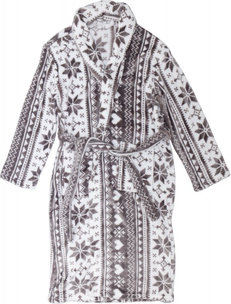 Халат жіночий La Nuit Візерунок р. M білий із коричневим 