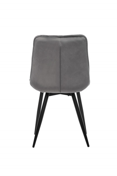 Стул обеденный Плото велюр серый/черный
