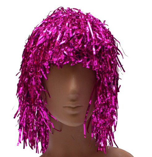 Парик однотонный, розовый розовый