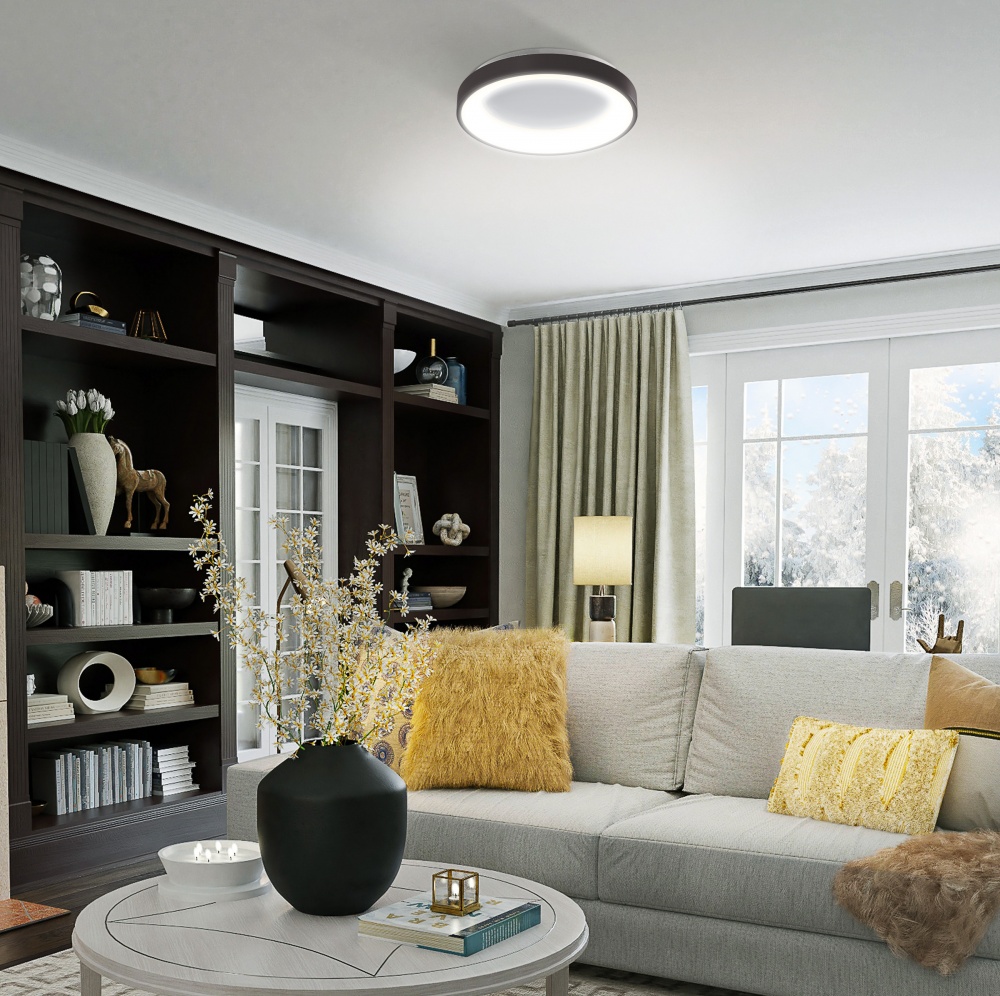 Світильник стельовий Videx 72 Вт чорний 2700K-6000K К