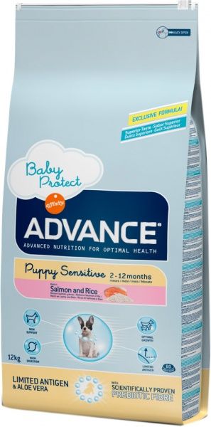 Корм Advance Puppy Sensitive с лососем и рисом 800 г