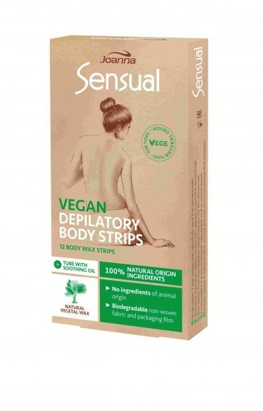 Восковые полоски Joanna для депиляции тела Vegetal 12 шт./уп.