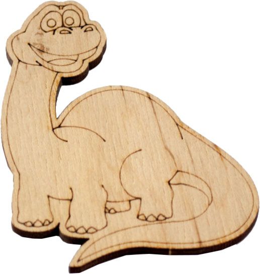 Іграшка дерев'яна Зірка магніт Динозаврики