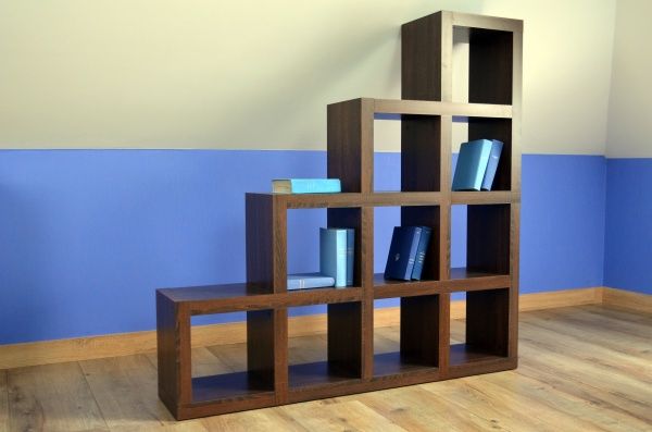 Стеллаж двухсторонний Кубус Стойка 4х4 1410x1410x290 мм венге 