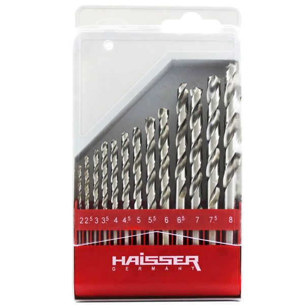 Набір свердел по металу Haisser 2-8 мм 13 шт.