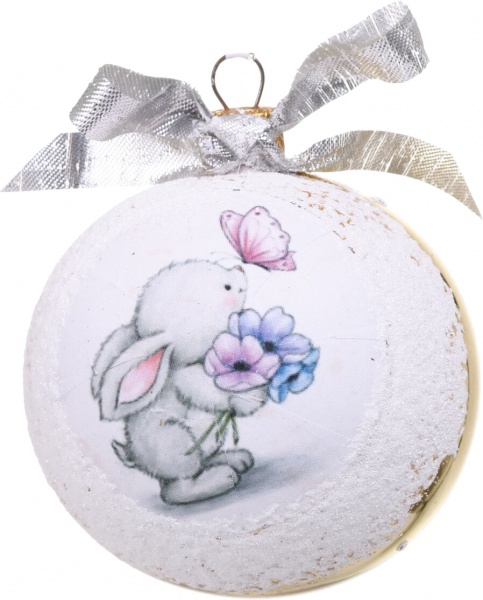 Шар новогодний Символ года-декупаж d 80 мм в ассортименте