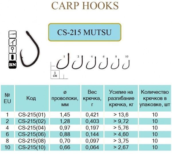 Крючок Flying Fish №2 20 г 10 шт. CS-215(02)