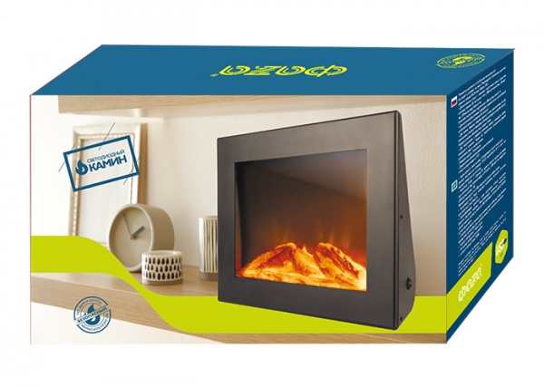 Настільна лампа декоративна ФАZА Камін FL-L34USB чорний 5034433 