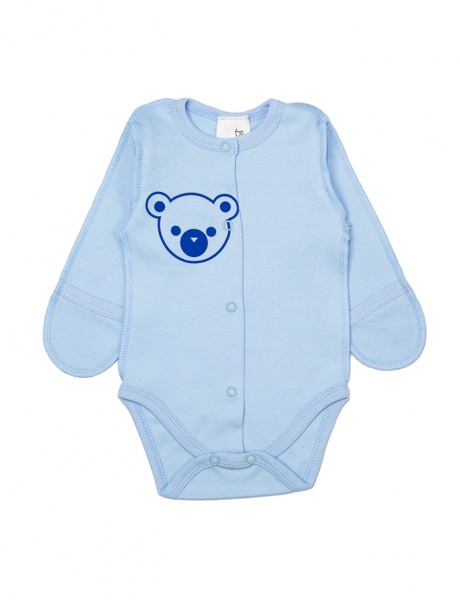 Боді дитяче для хлопчика Bambinelli Ведмедик р.56 блакитний 