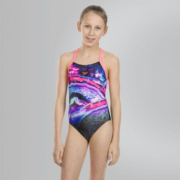 Купальник Speedo Placement Digital Crossback 8-10839C595 р.26 черный