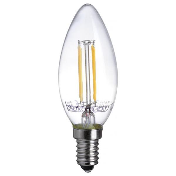 Лампа світлодіодна Светкомплект Fil FLC35 4 Вт E14 4500 К 220 В прозора 