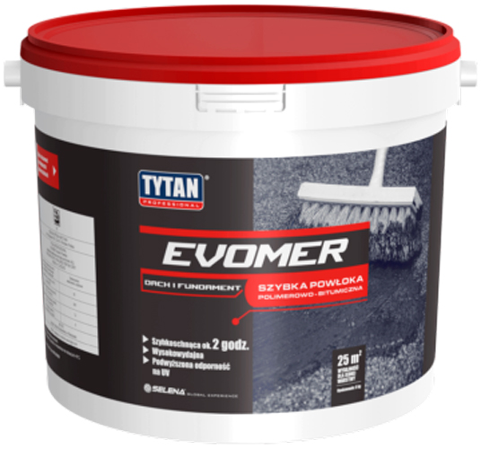 Гідроізоляція Tytan бітумно-полімерна швидка EVOMER 9 кг
