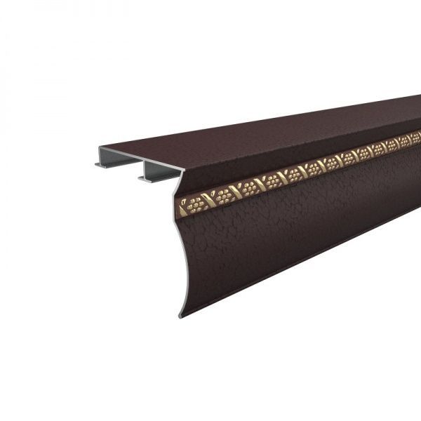 Карниз АЛЮПРО ПАС-2924 46х47 подвійний 350 см коричневий 1 шт. 