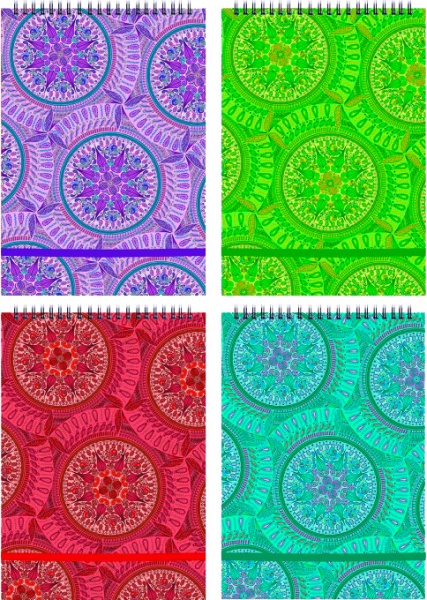 Блокнот Калейдоскоп А5 спираль пластиковая обложка 120 листов клетка O20353 Optima