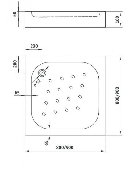 Поддон душевой Deante Corner KTC 041B