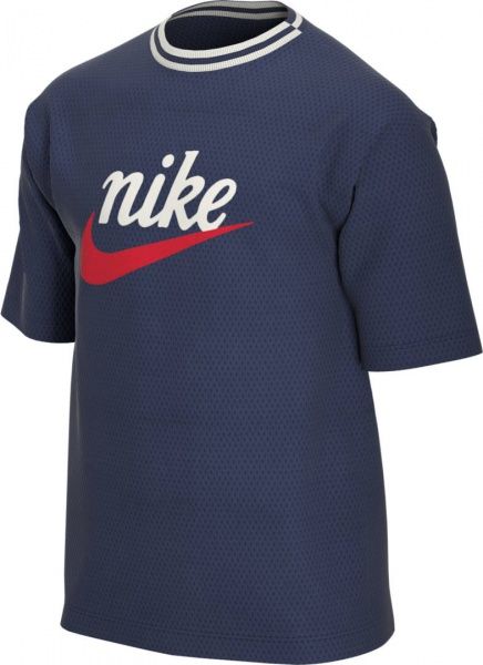 Футболка Nike M NSW HE TOP SS MESH GX BV2931-410 M темно-синій