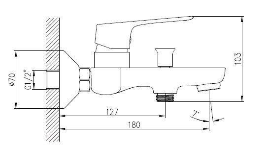 Смеситель для душа Koller Pool Kvadro Start (KS0100)