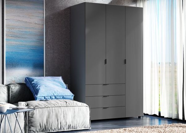 Шкаф Берегиня Choice 1208х2000х550 ДСП антрацит 