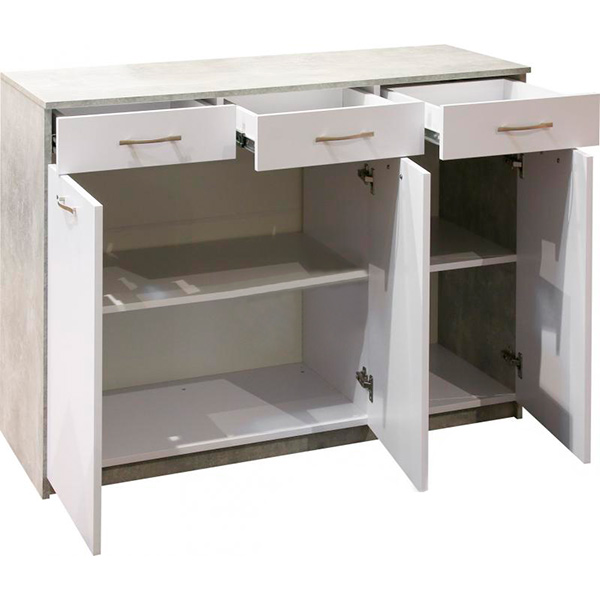 Комод Домасов нимфея альба/бетон/нимфея альба 