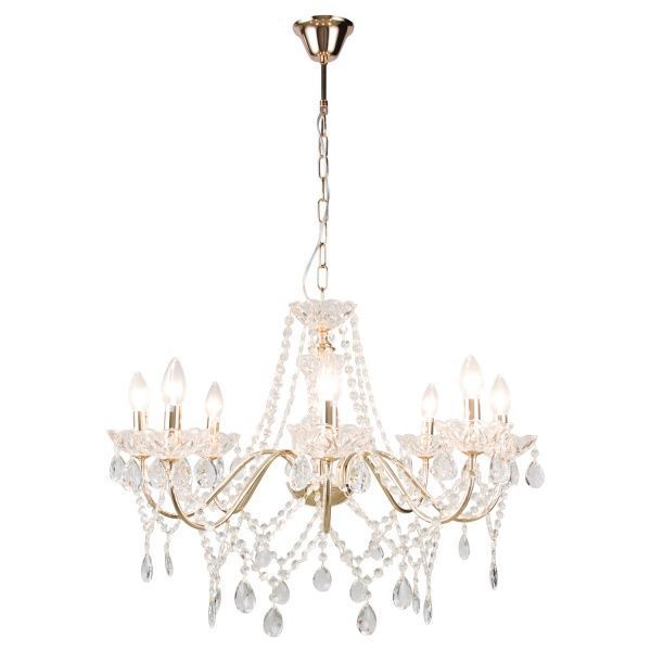 Люстра подвесная Victoria Lighting Nomi/SP8 8xE14 золотой 