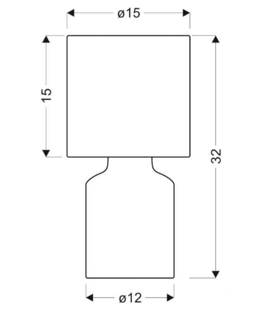 Настільна лампа декоративна Candellux INER 1x40 Вт E14 білий/сірий 41-79886