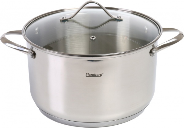 Каструля Tradition 6 л зі скляною кришкою Flamberg