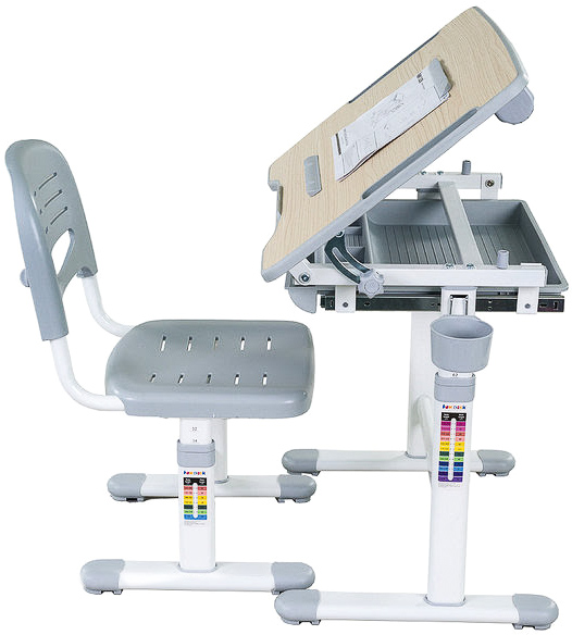 Комплект парта и стул-трансформер FUNDESK Bambino Grey