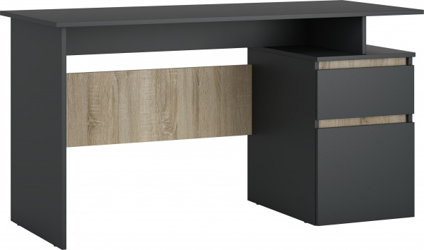 Стол письменный Грейд Омега графит/дуб сонома 