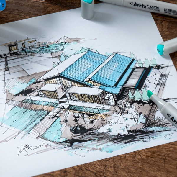 Набір спиртових маркерів Arrtx Oros ASM-03-PT01, 40 кольорів, пастельні відтінки LC302628 