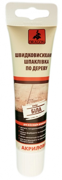Шпаклевка DRAGON™ для дерева быстросохнущая 150 г белая