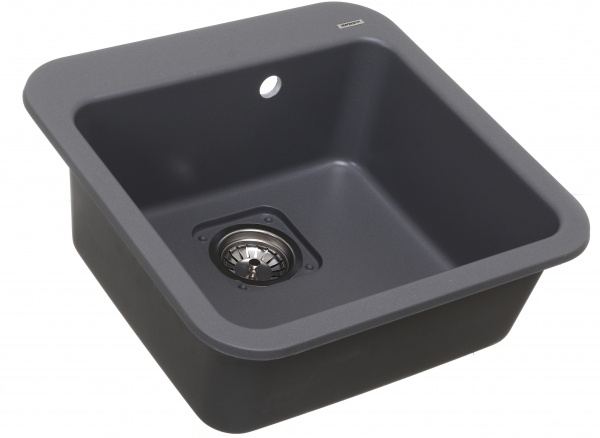 Мийка для кухні ScandiSPA Cube 500 сіра з сифоном 