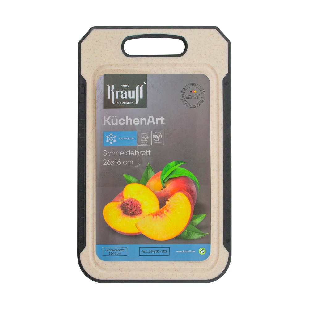 Доска кухонная Krauff из пшеничного волокна 25х15х0,6 см 29-305-103