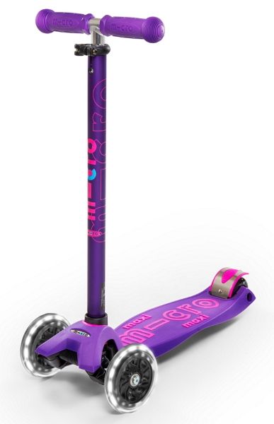 Самокат Micro Mobillity Systems Maxi Micro deluxe purple LED сиреневый ММD066 