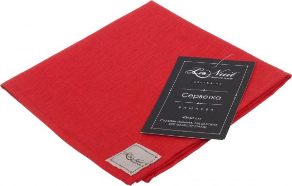 Серветка La Nuit 40x40 см вишневий 