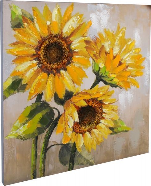 Картина Подсолнухи 80x80 см H1482A 