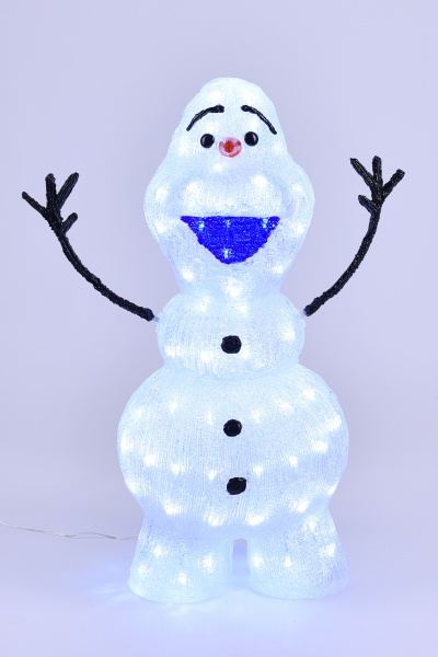 Фигурка с подсветкой Bright Source Ltd. Снеговик светодиодная (LED) 100 ламп 70 см 