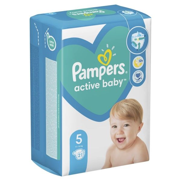 Підгузки Pampers Active Baby Розмір 5 (11-16 кг) 21 шт.