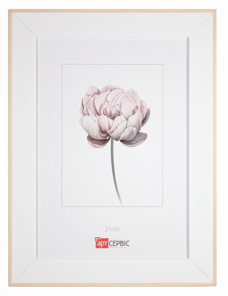 Рамка для фото Арт-Сервіс ЭА-01778 21х30 см білий/білий із бежевим 