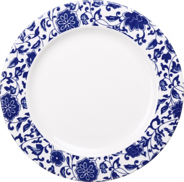 Тарелка подставная Royal Blossom 26 см белый с синим Porser Porselen