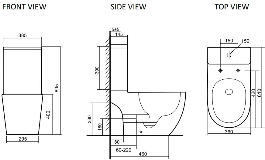 Унитаз-компакт ScandiSPA NARVIK TORNADO с сиденьем Duroplast SLIM soft-close